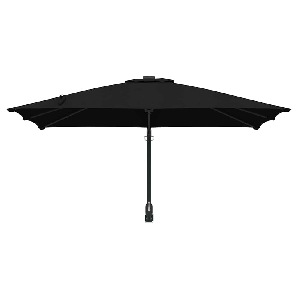 Garden Parasol Black 248,5 x 247,5 x 160 cm Polyester and Steel