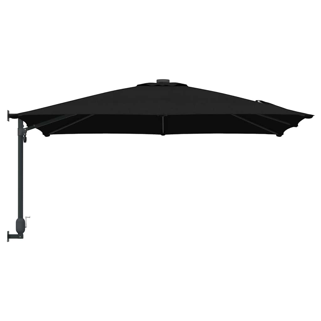 Garden Parasol Black 248,5 x 247,5 x 160 cm Polyester and Steel