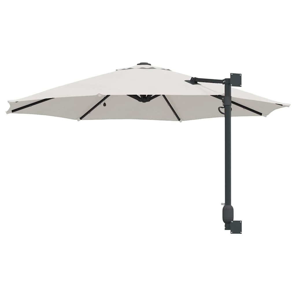 Garden Parasol Sand 248 x 248 x 148 cm Polyester and Steel