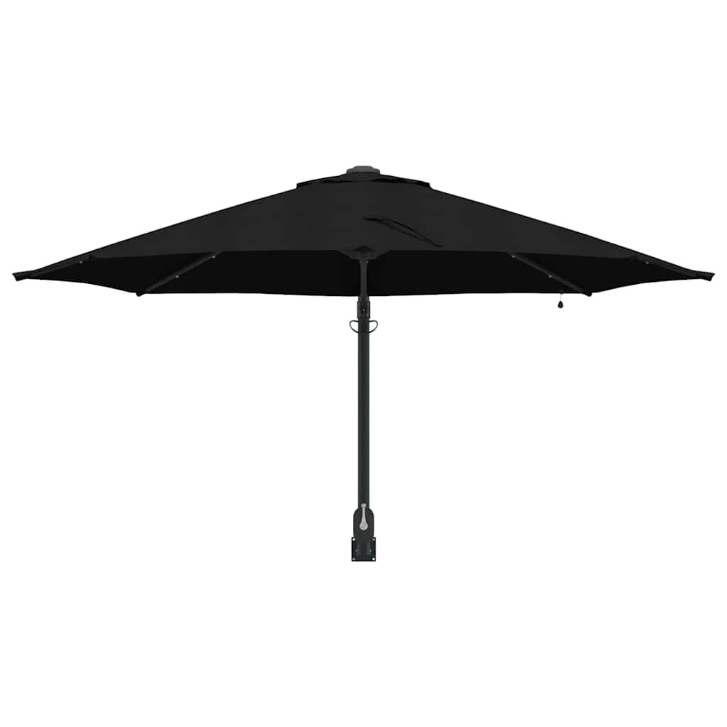 Garden Parasol Black 248 x 248 x 148 cm Polyester and Steel