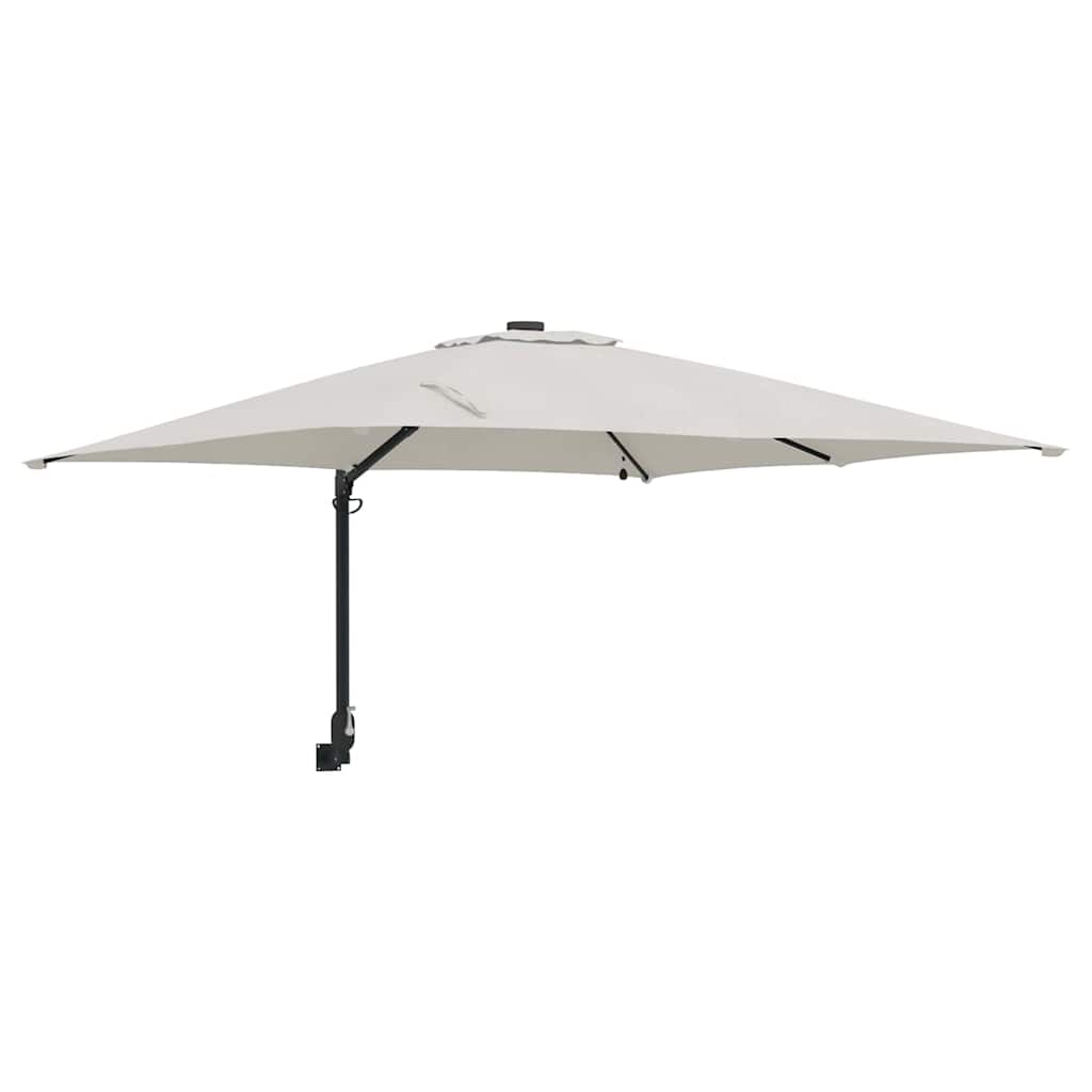 Garden Parasol Sand 248,5 x 247,5 x 160 cm Polyester and Steel