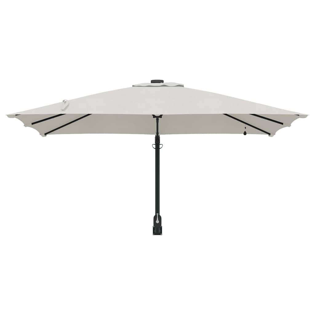 Garden Parasol Sand 248,5 x 247,5 x 160 cm Polyester and Steel