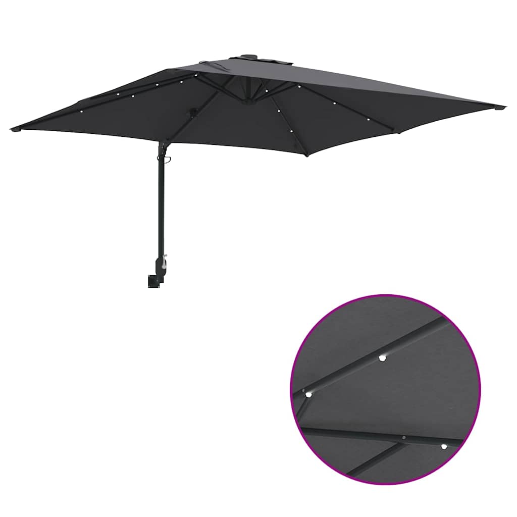 Garden Parasol Anthracite 248,5 x 247,5 x 160 cm