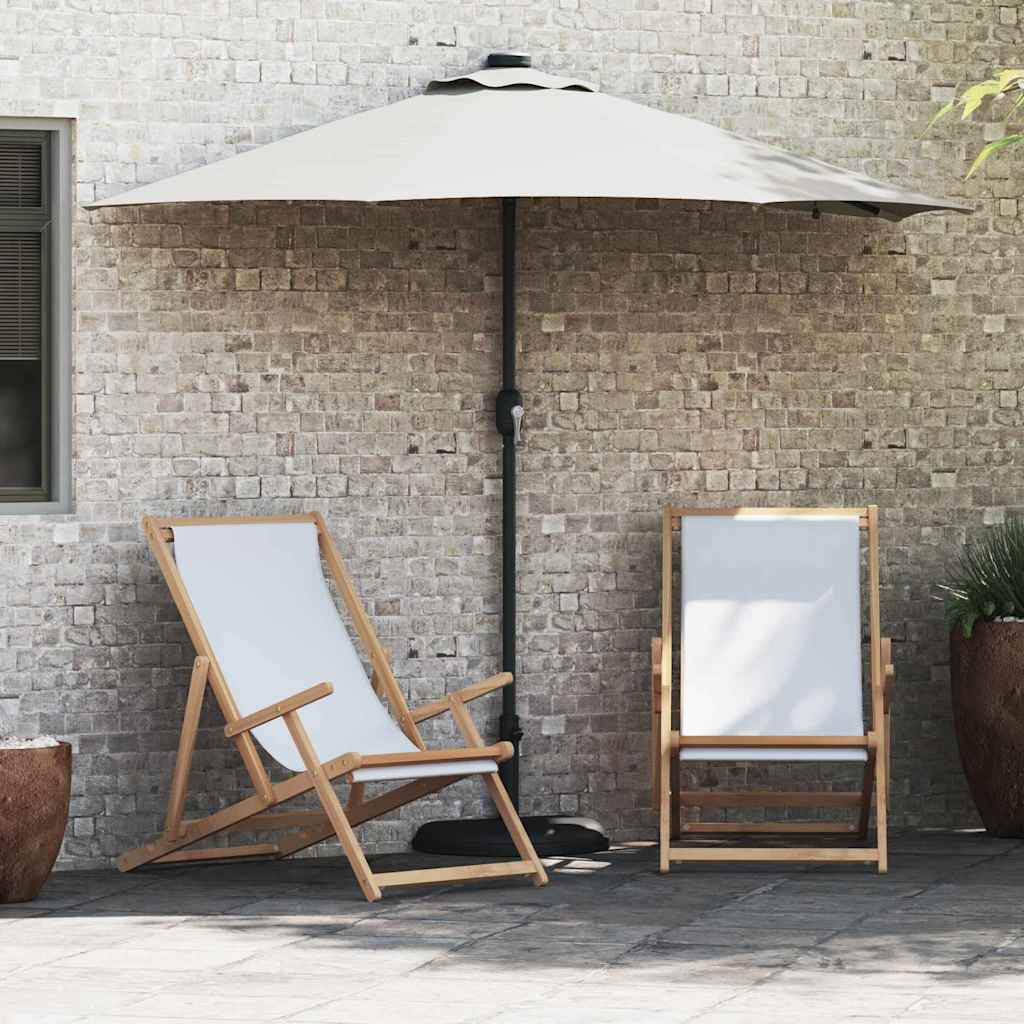 Garden Parasol Sand 294 x 150 x 223 cm Polyester and Steel