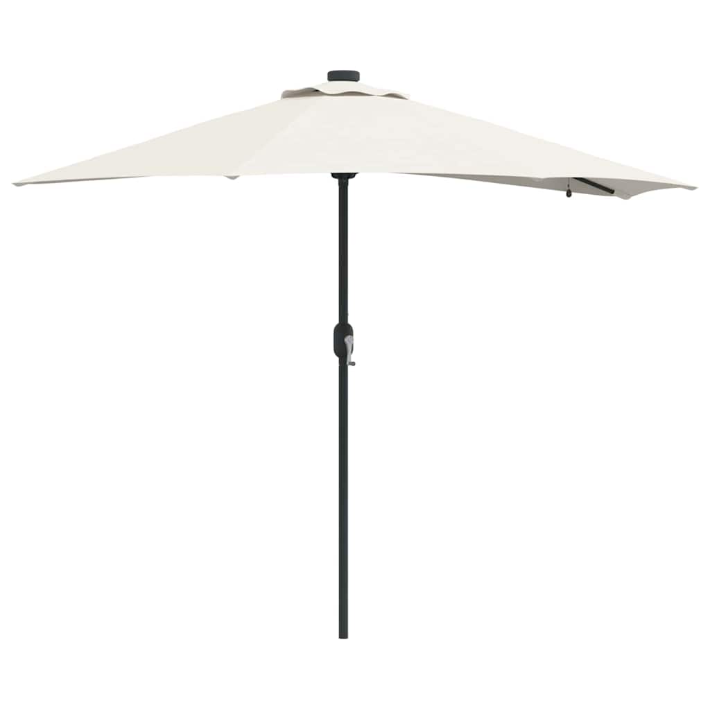 Garden Parasol Sand 294 x 150 x 223 cm Polyester and Steel