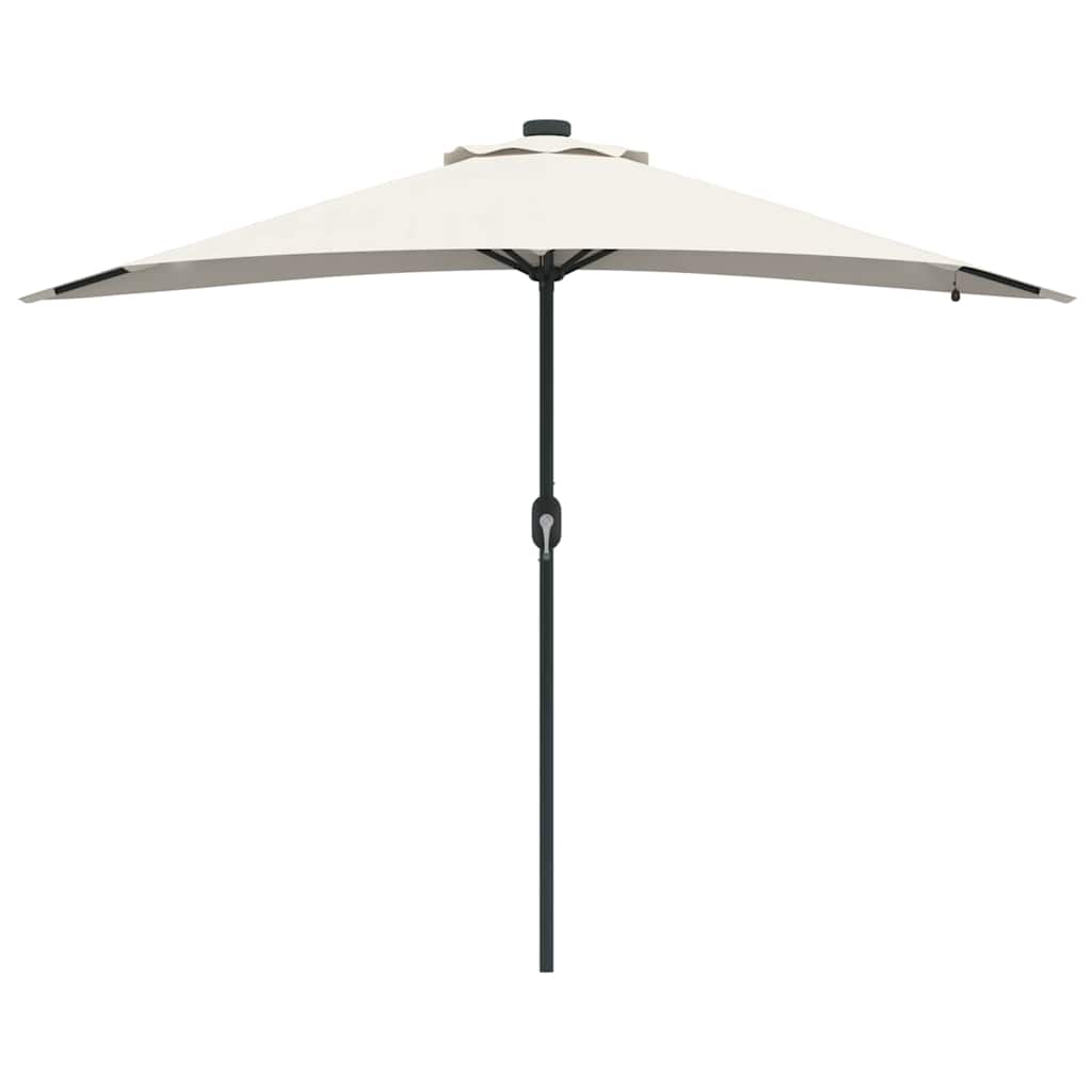 Garden Parasol Sand 294 x 150 x 223 cm Polyester and Steel