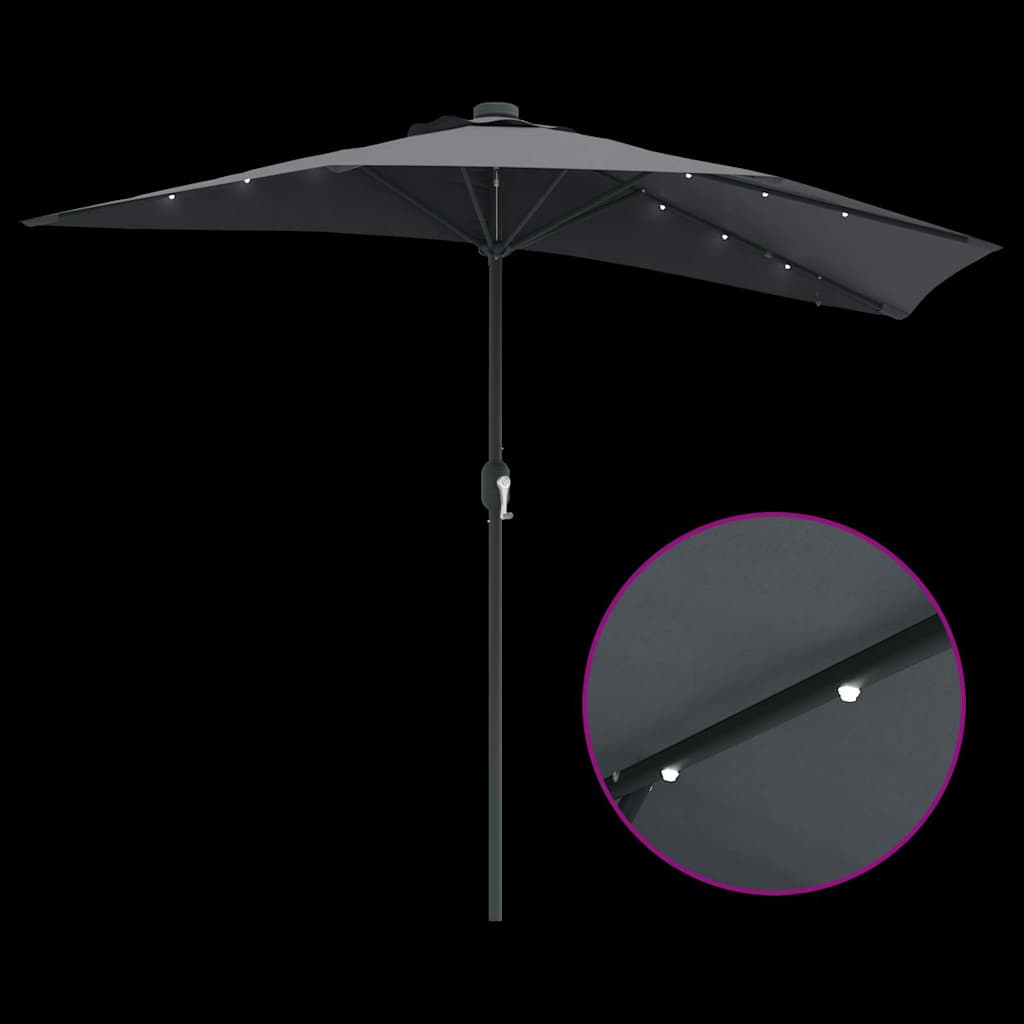 Garden Parasol Anthracite 294 x 150 x 223 cm
