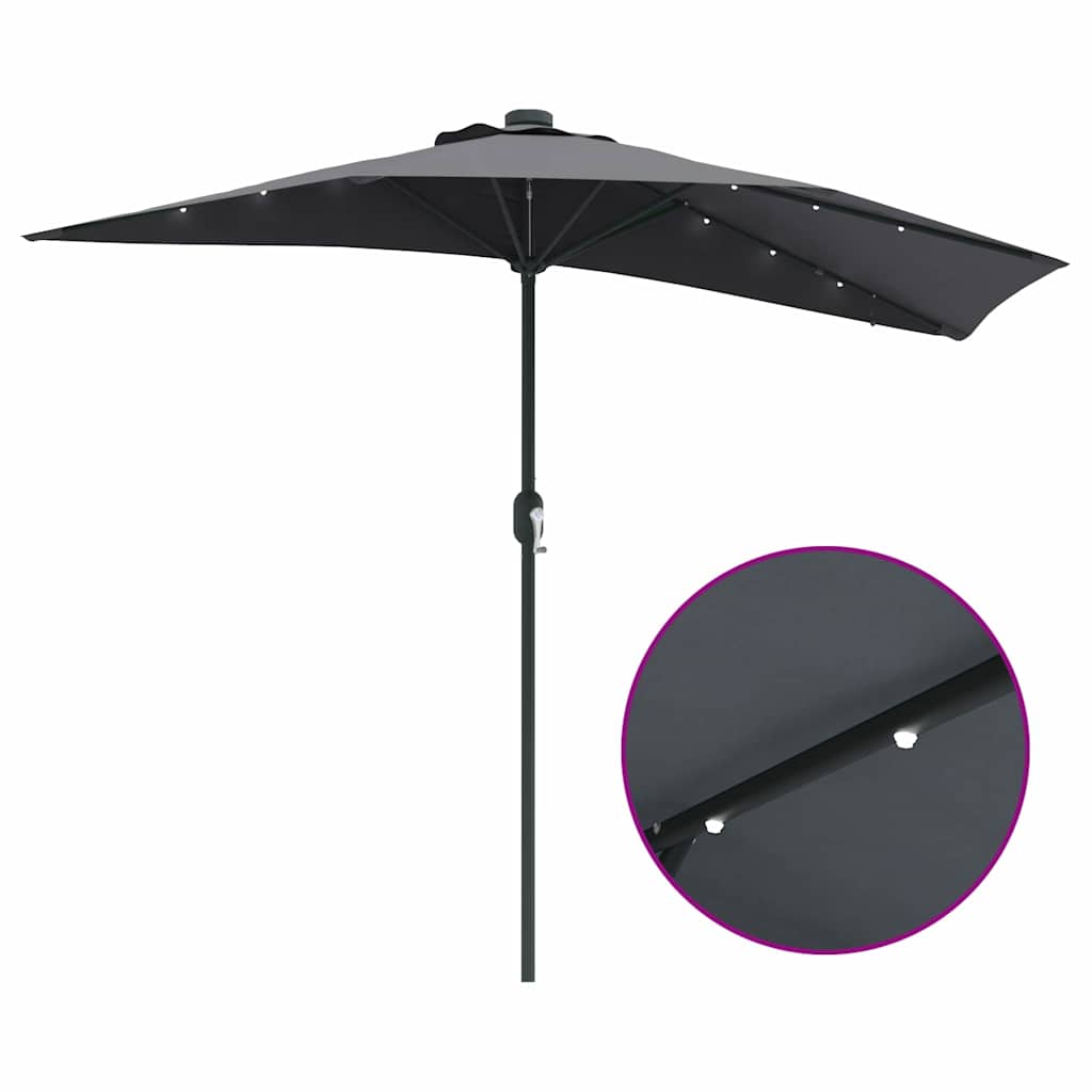 Garden Parasol Anthracite 294 x 150 x 223 cm