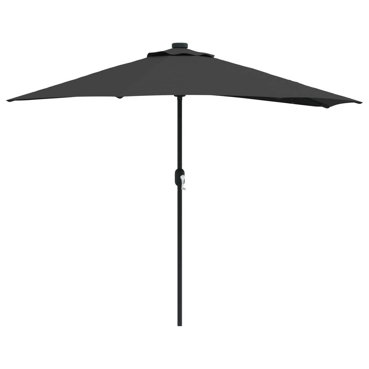 Garden Parasol Black 294 x 150 x 224 cm Polyester and Steel