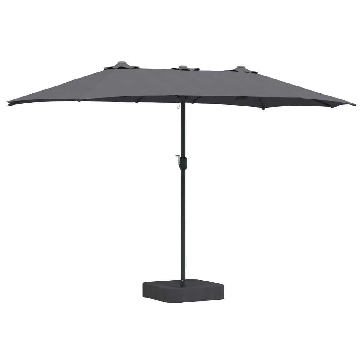 Garden Parasol Anthracite 385 x 209 x 244 cm Polyester