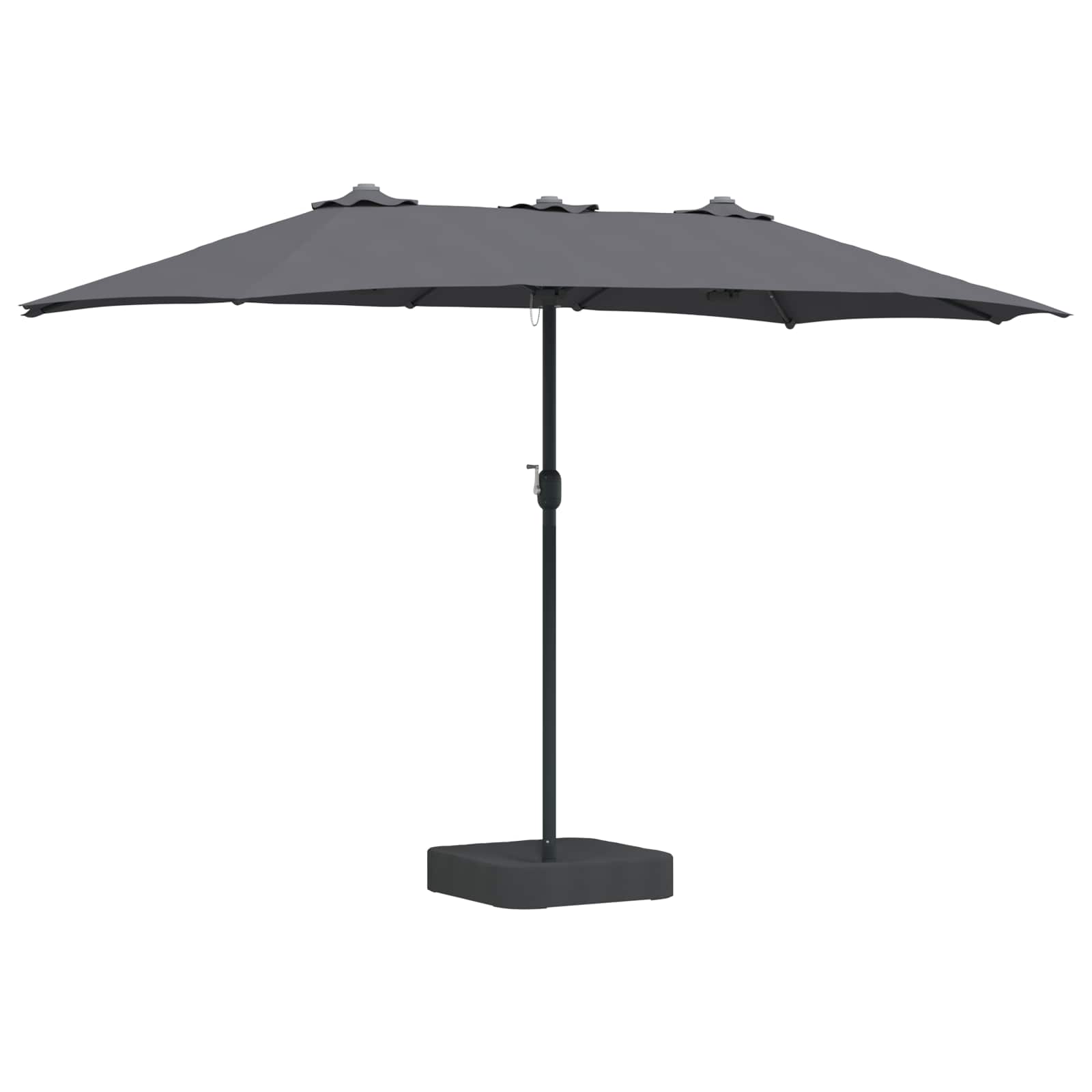 Garden Parasol Anthracite 385 x 209 x 244 cm Polyester