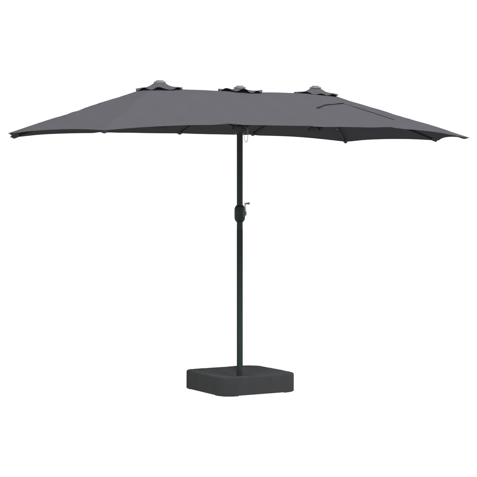 Garden Parasol Anthracite 385 x 209 x 244 cm Polyester
