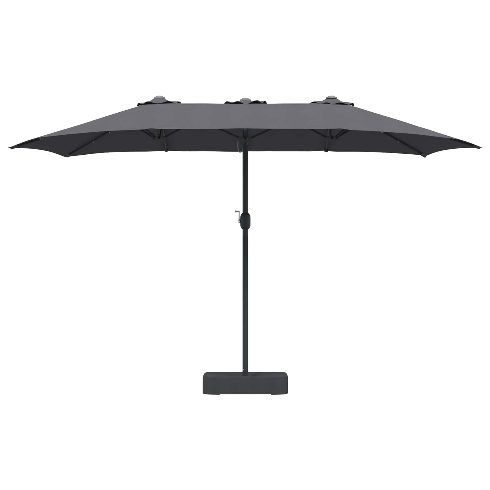 Garden Parasol Anthracite 385 x 209 x 244 cm Polyester