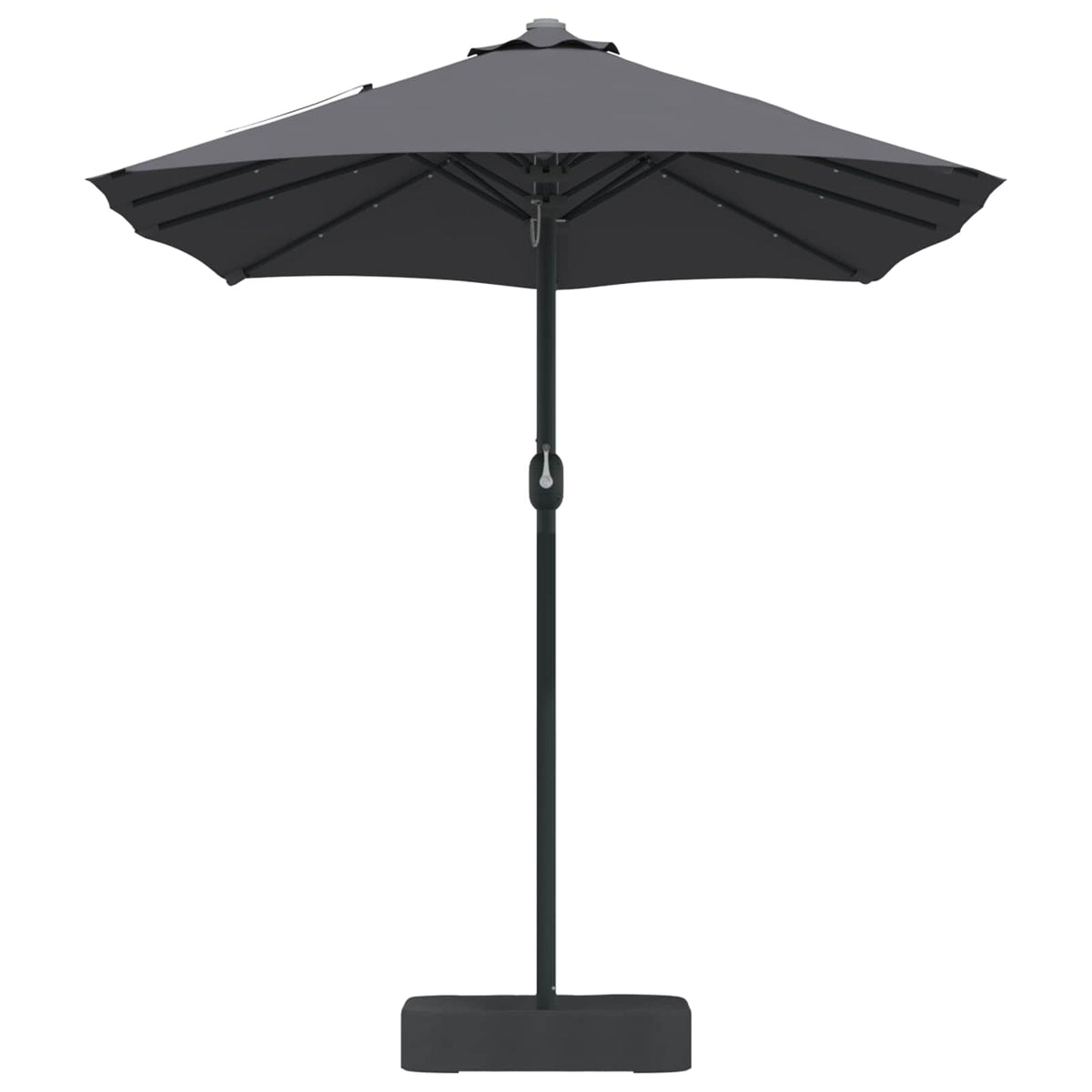 Garden Parasol Anthracite 385 x 209 x 244 cm Polyester