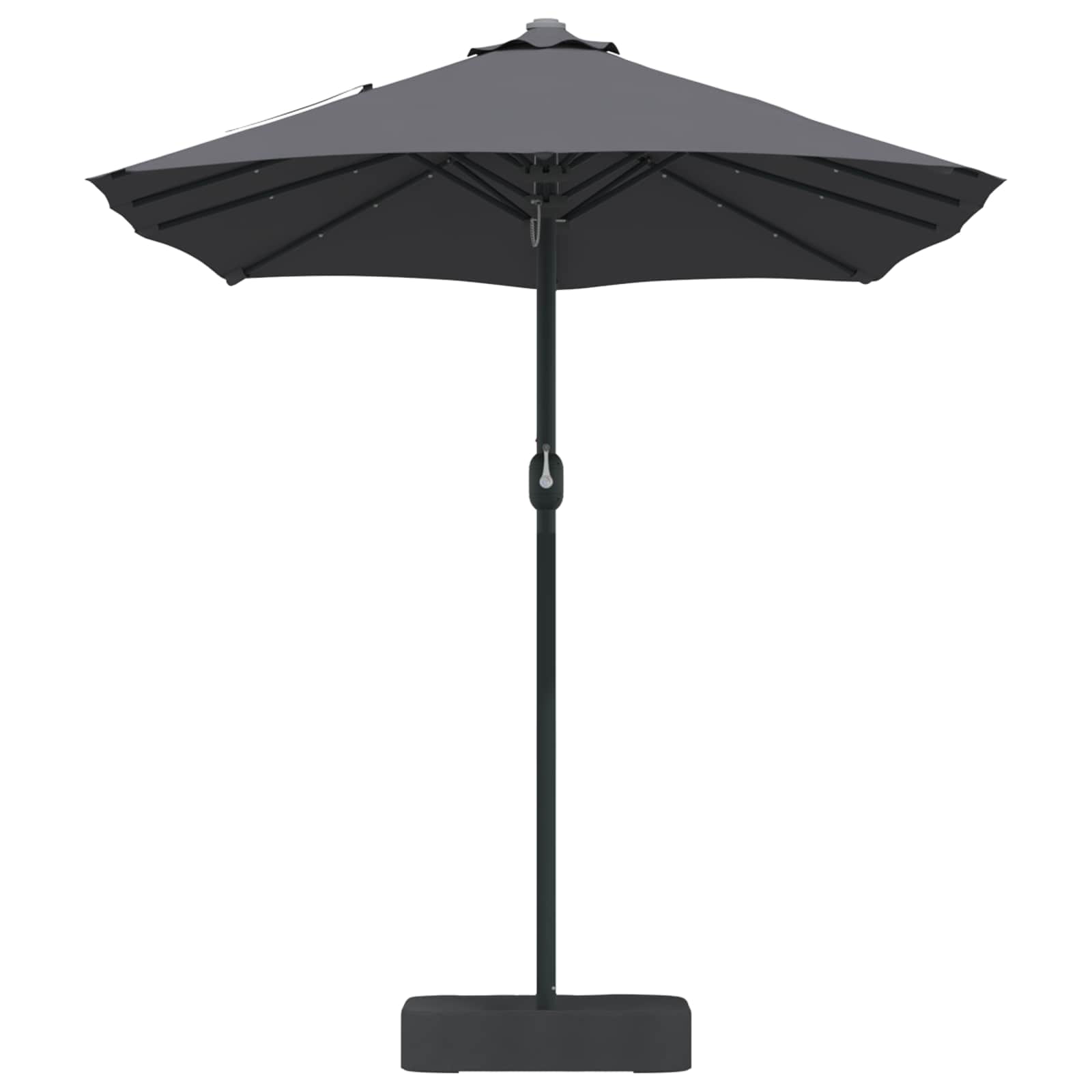 Garden Parasol Anthracite 385 x 209 x 244 cm Polyester