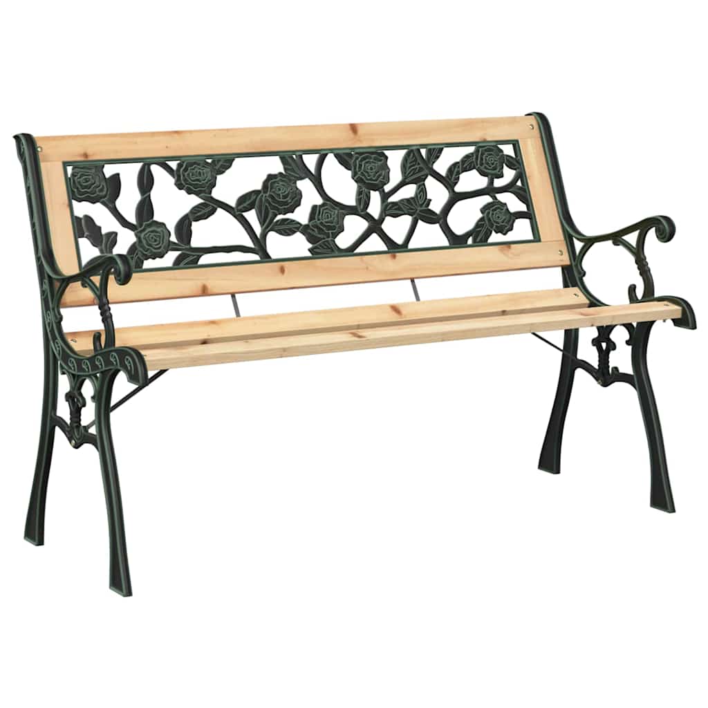 Garden Bench with Cushion Brown 116 x 54 x 73 cm Wood