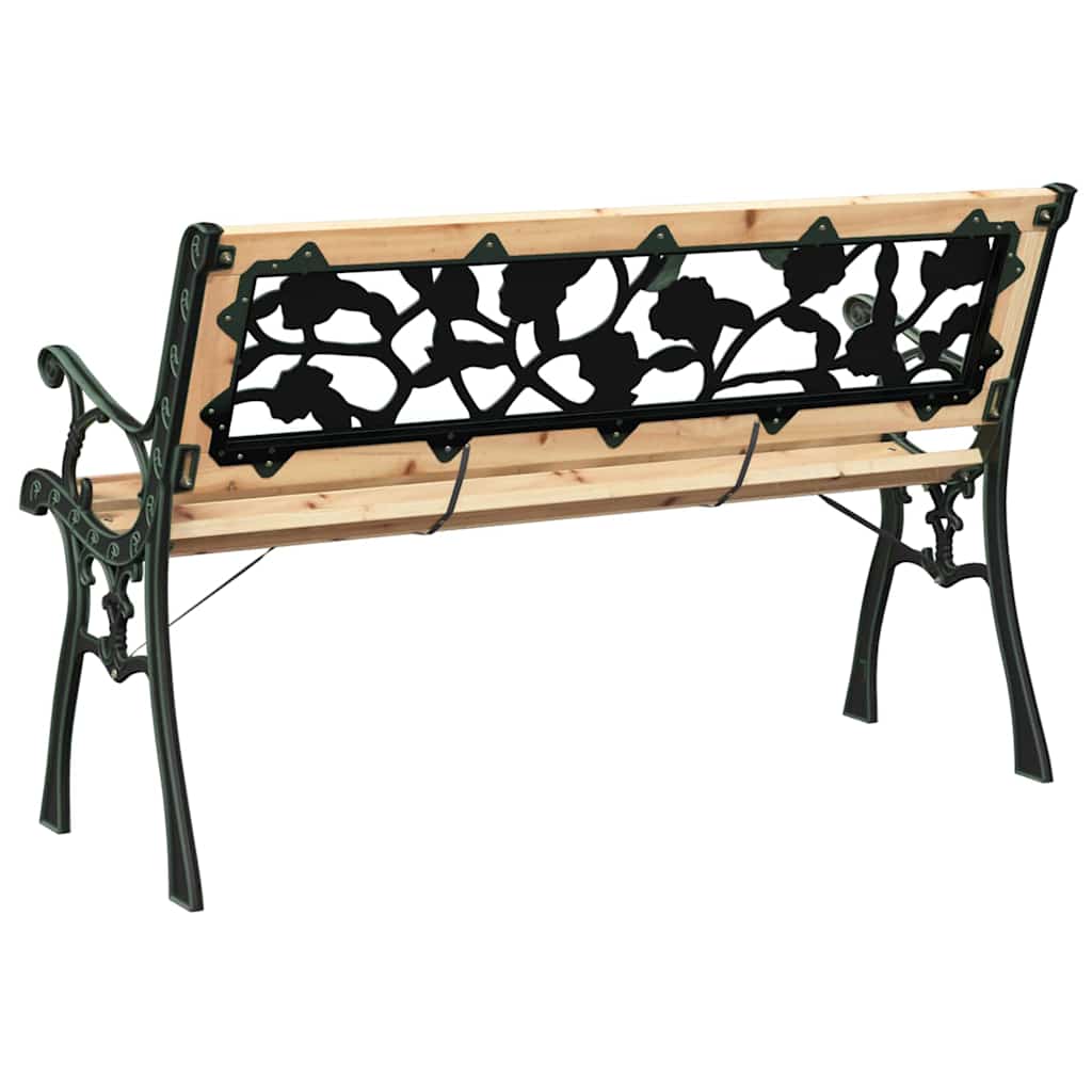 Garden Bench with Cushion Brown 116 x 54 x 73 cm Wood