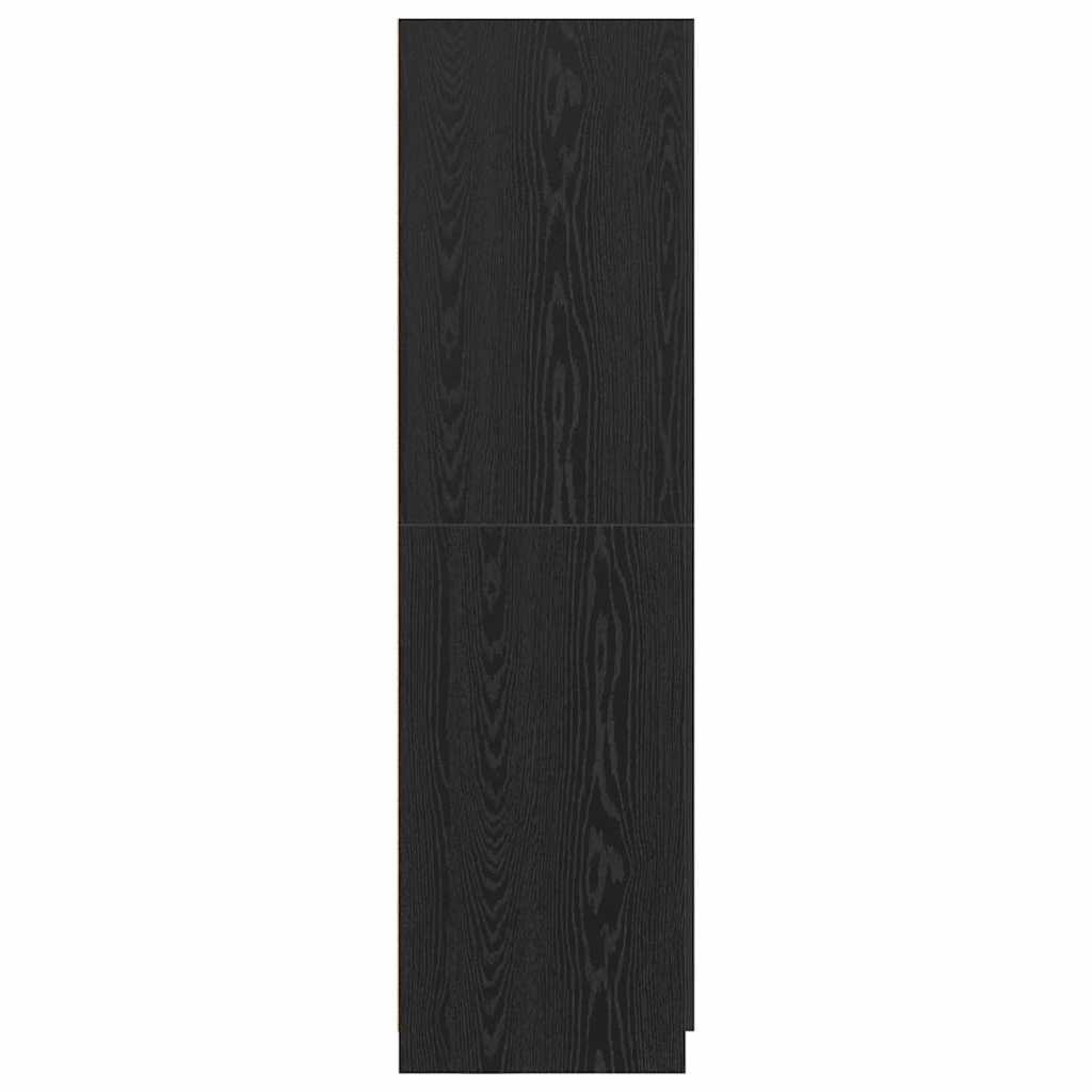 Wardrobe with Storage Black 80 x 51 x 180 cm Engineered wood