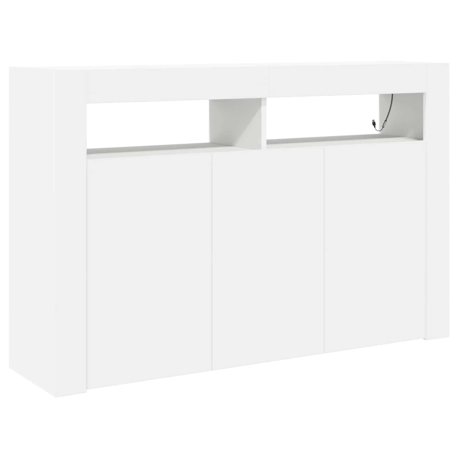 Sideboard White 116 x 30 x 75 cm Engineered Wood