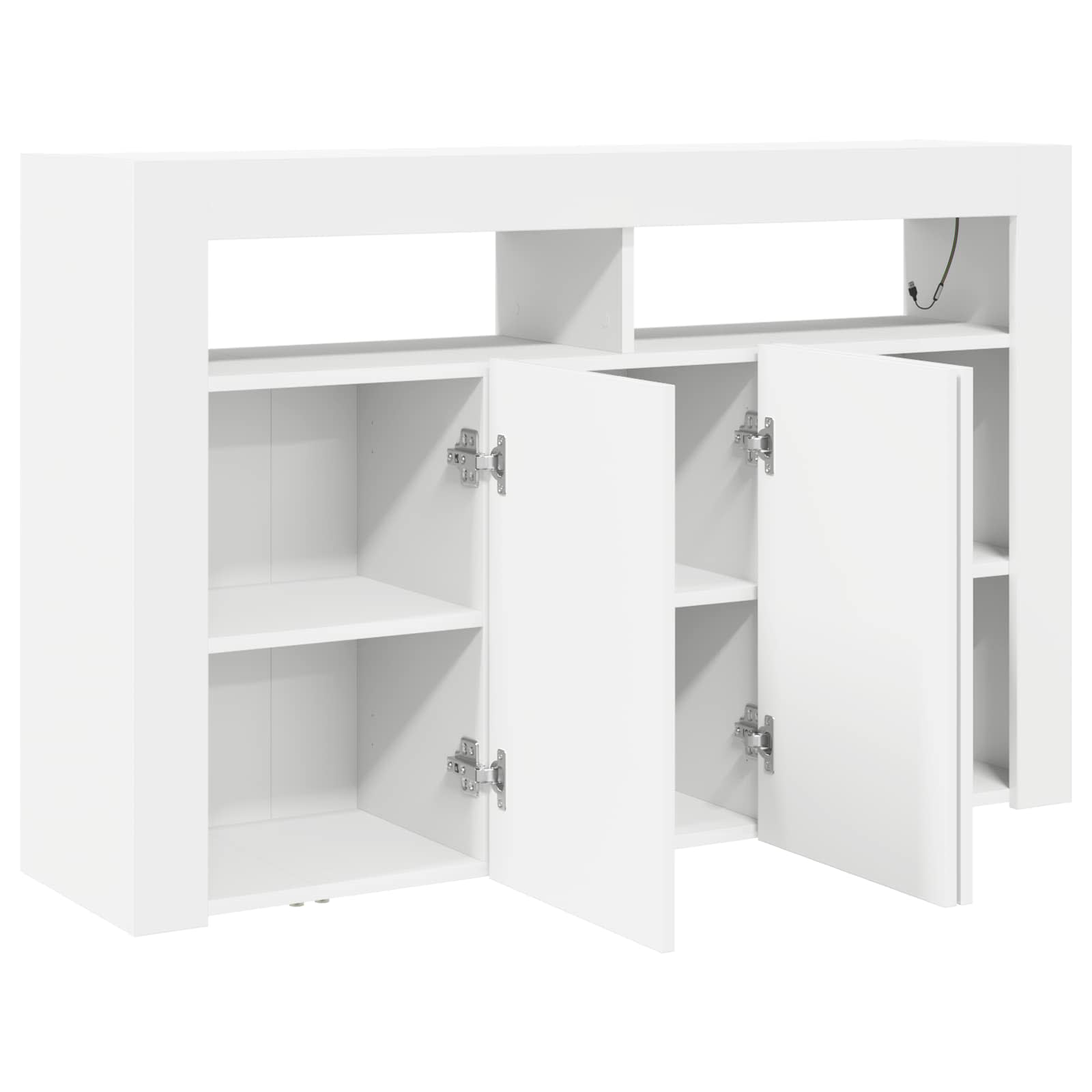 Sideboard White 116 x 30 x 75 cm Engineered Wood