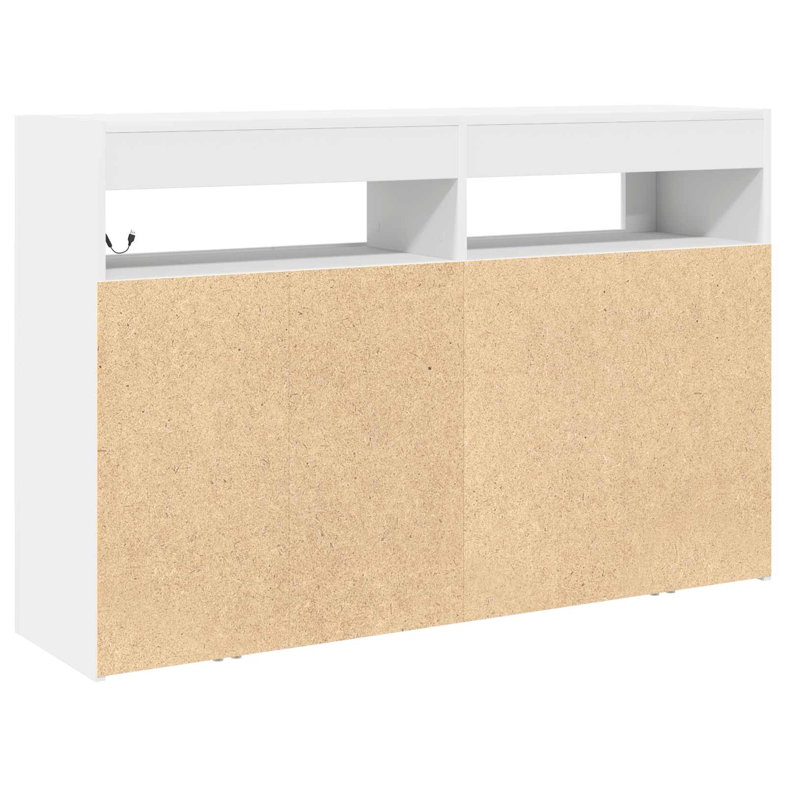 Sideboard White 116 x 30 x 75 cm Engineered Wood