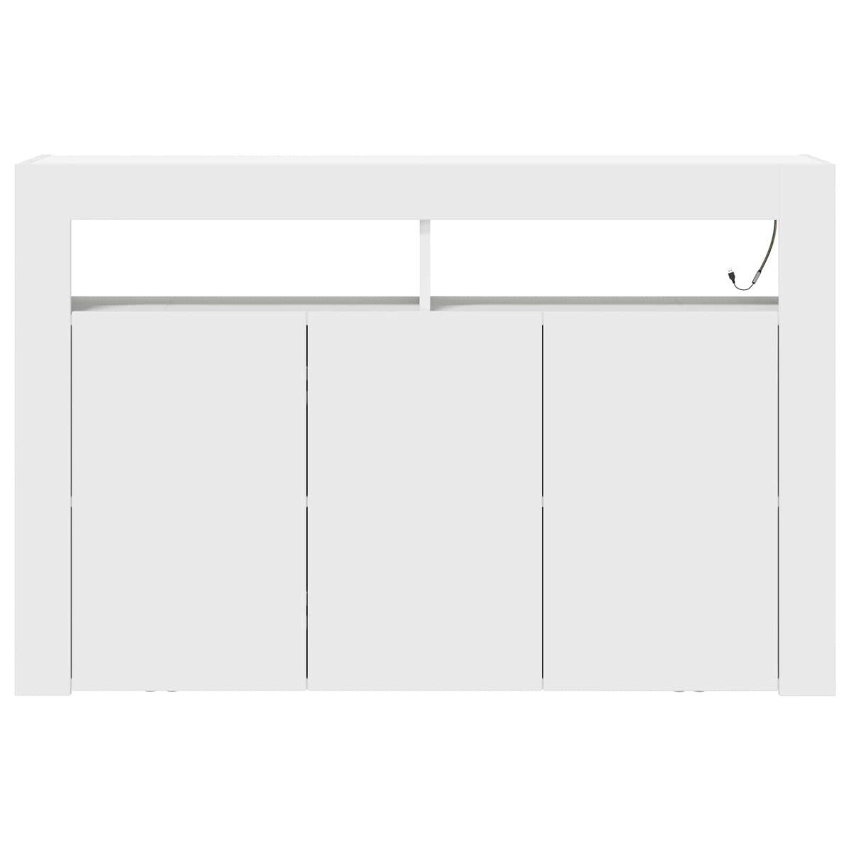 Sideboard White 116 x 30 x 75 cm Engineered Wood