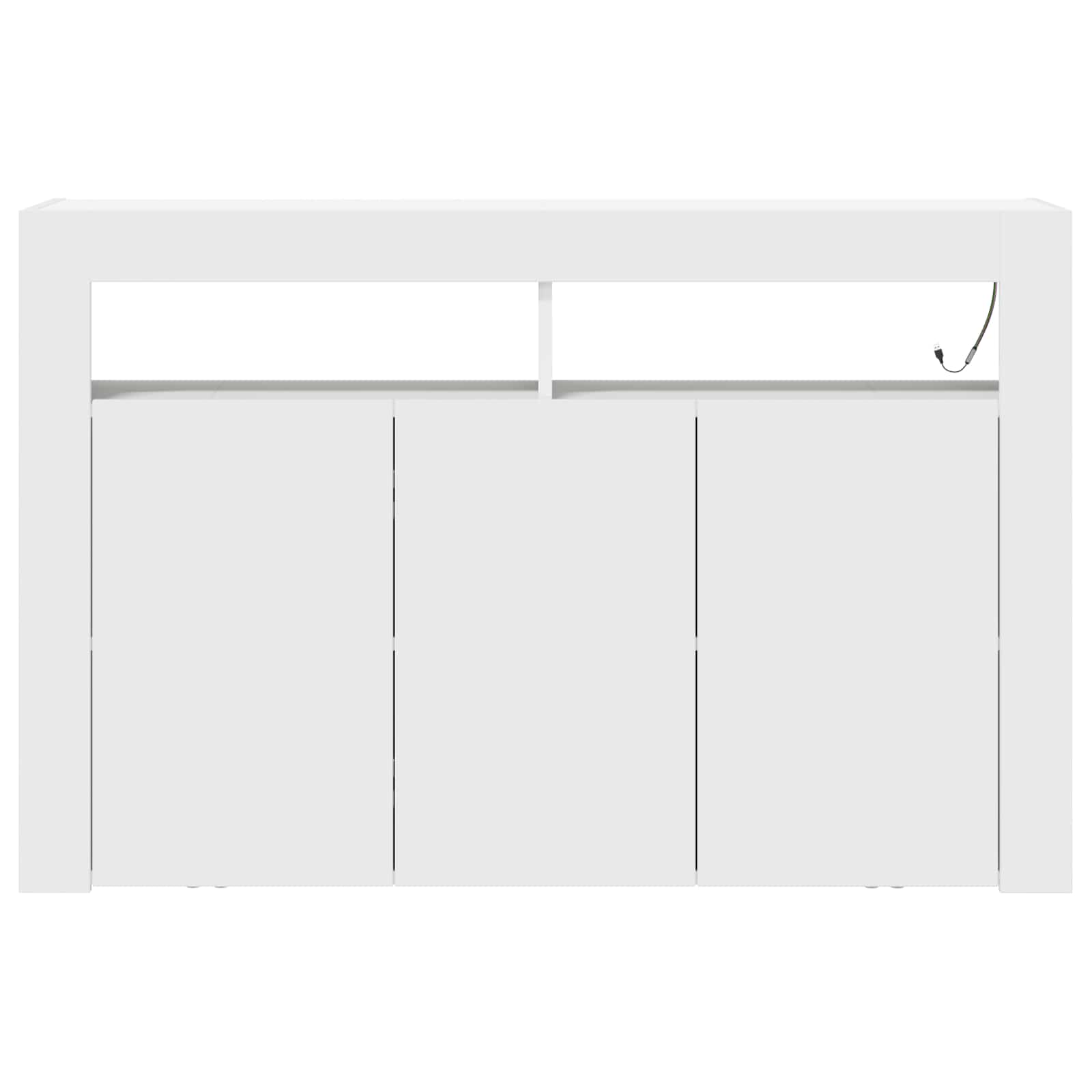 Sideboard White 116 x 30 x 75 cm Engineered Wood
