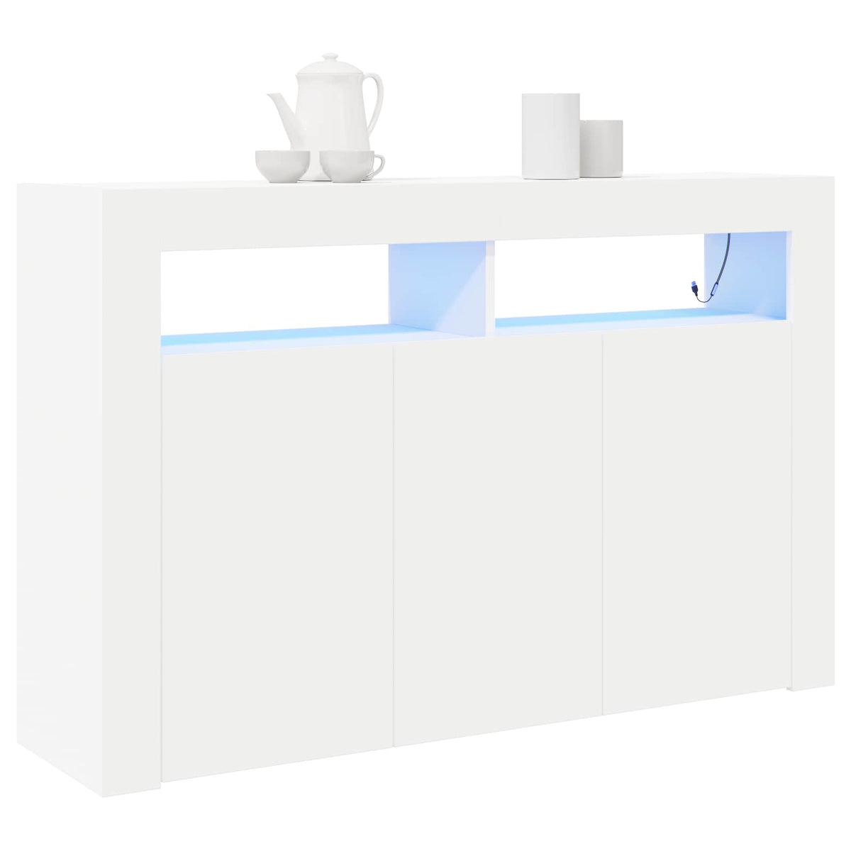 Sideboard White 116 x 30 x 75 cm Engineered Wood