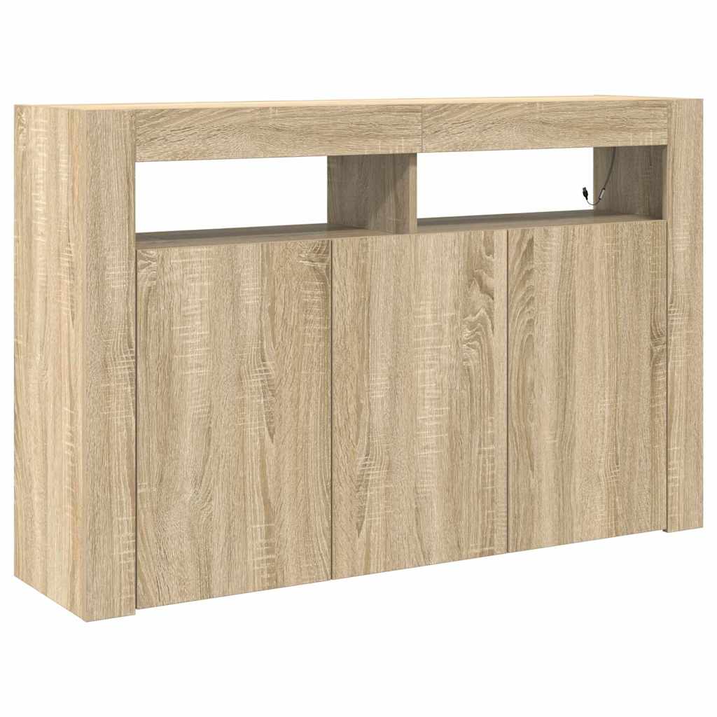 Sideboard Sonoma oak 116 x 30 x 75 cm Engineered wood