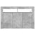 Sideboard Concrete grey 116 x 30 x 75 cm Engineered wood
