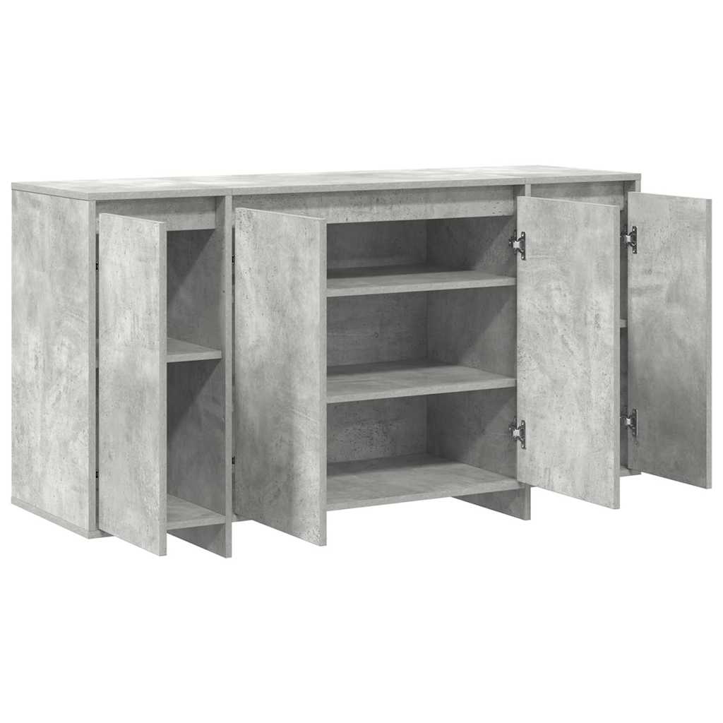 Sideboard Concrete grey 135 x 41 x 69 cm Engineered wood