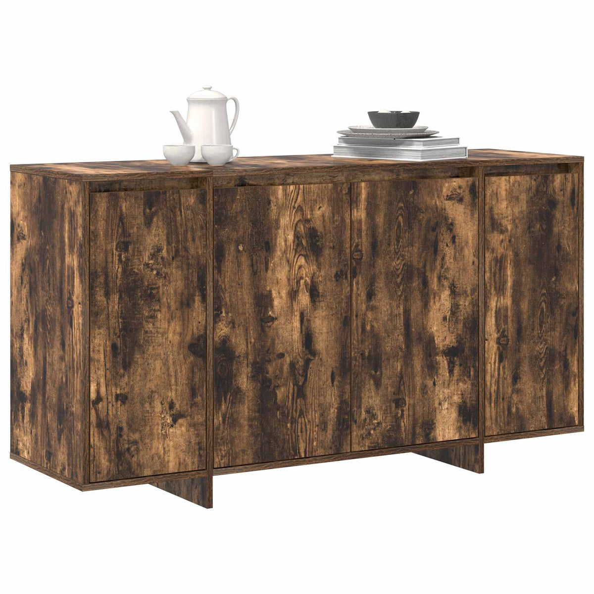Sideboard Smoked Oak 135 x 41 x 75 cm Engineered Wood
