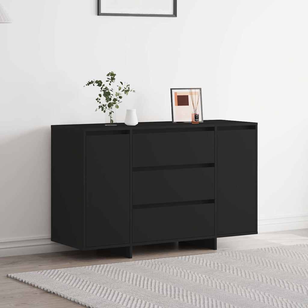 Sideboard with Drawer Black 120 x 41 x 75 cm Engineered wood