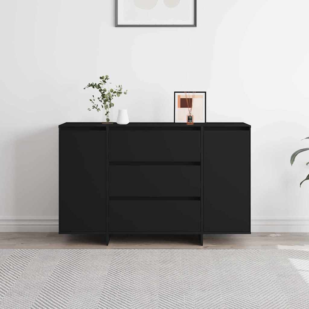 Sideboard with Drawer Black 120 x 41 x 75 cm Engineered wood