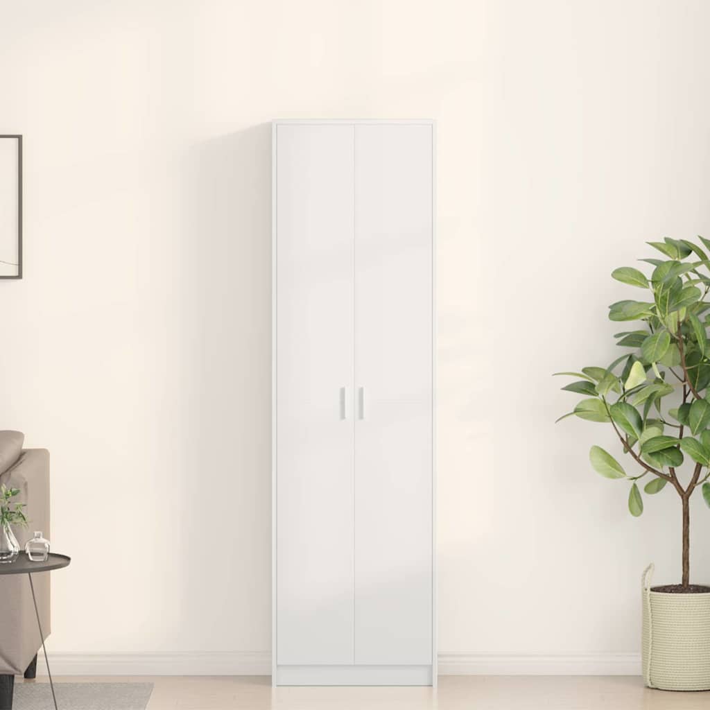 Wardrobe with Shelf White 55 x 25 x 189 cm Engineered wood