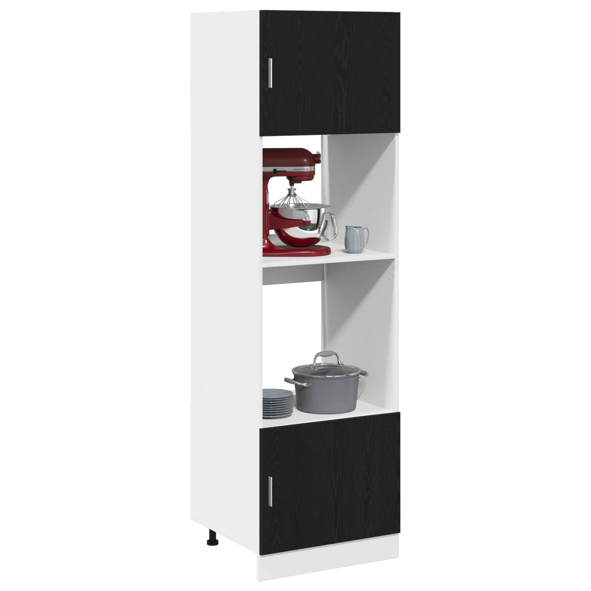 Hanging Cabinet Black Oak 60 x 57 x 207 cm Engineered Wood