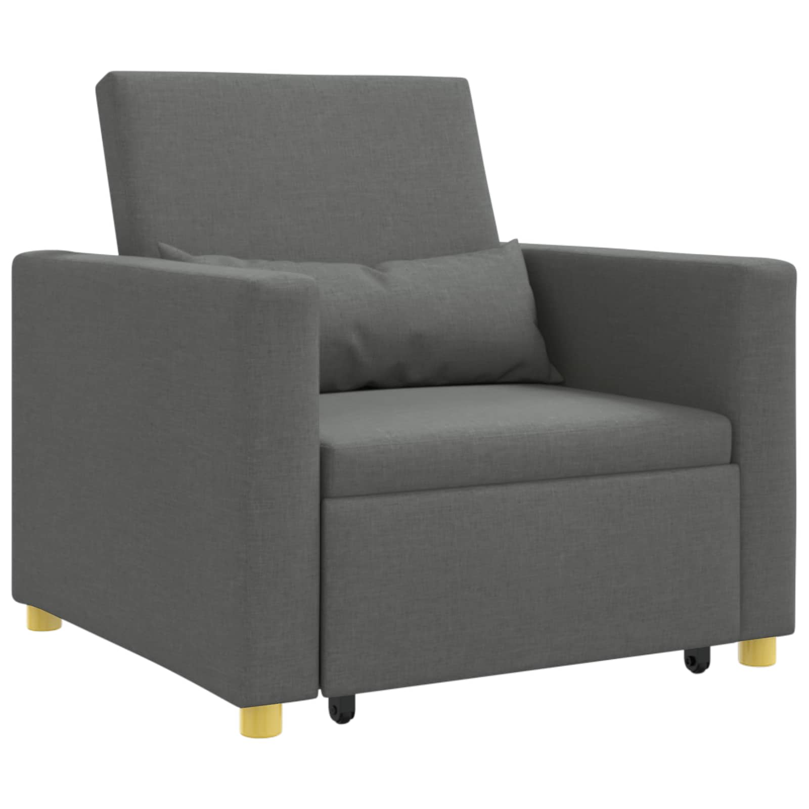 Pull out Sofa Bed Single Dark grey 90 x 165 x 87 cm Fabric