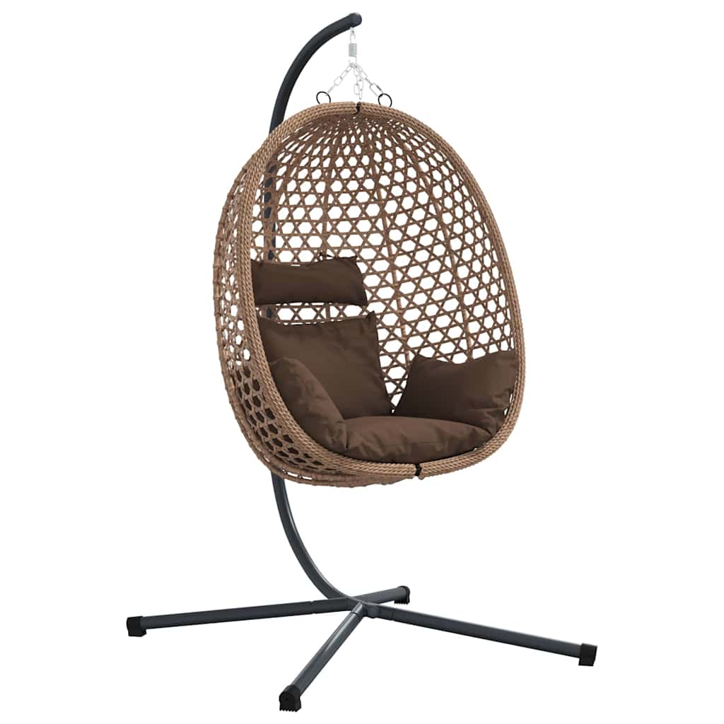 Hanging Egg Chair Folding Coffee 104 x 100 x 191 cm Poly Rattan