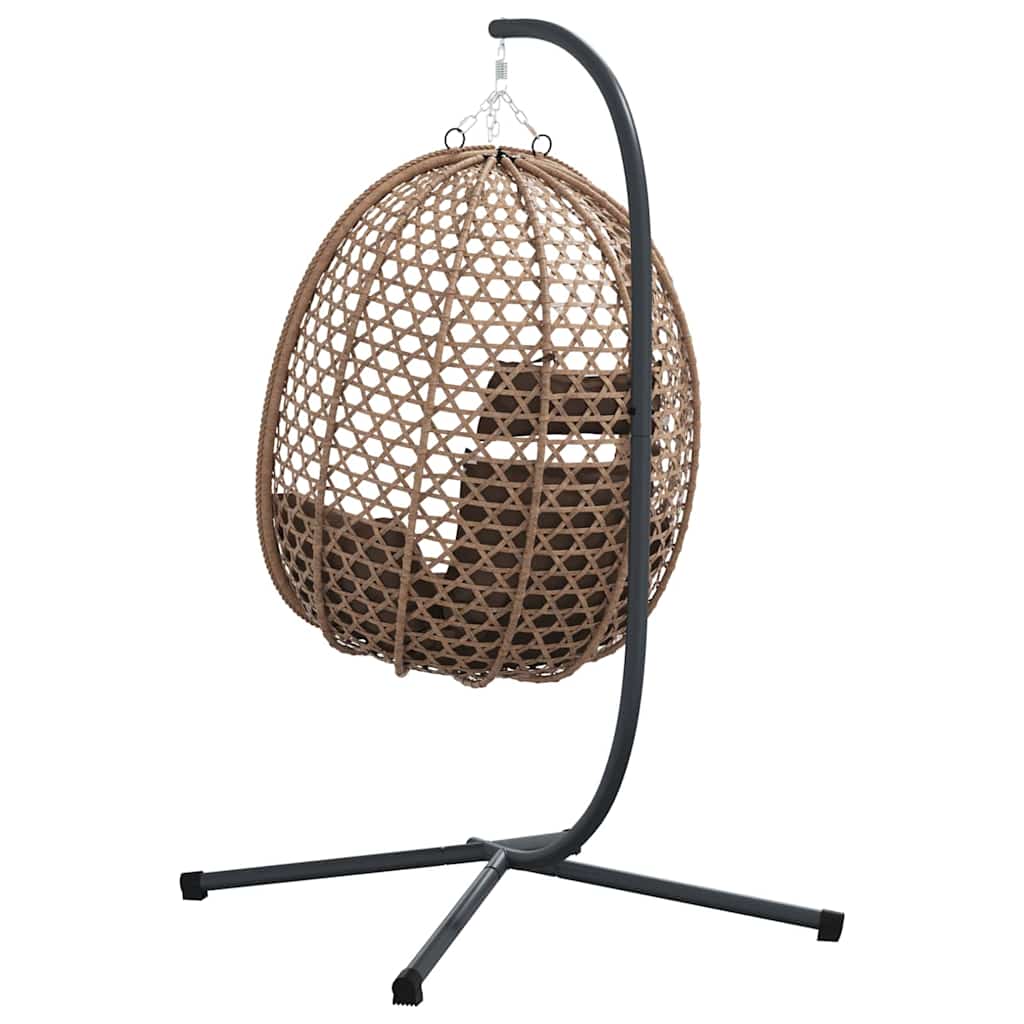 Hanging Egg Chair Folding Coffee 104 x 100 x 191 cm Poly Rattan