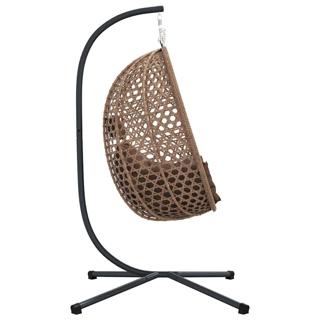 Hanging Egg Chair Folding Coffee 104 x 100 x 191 cm Poly Rattan