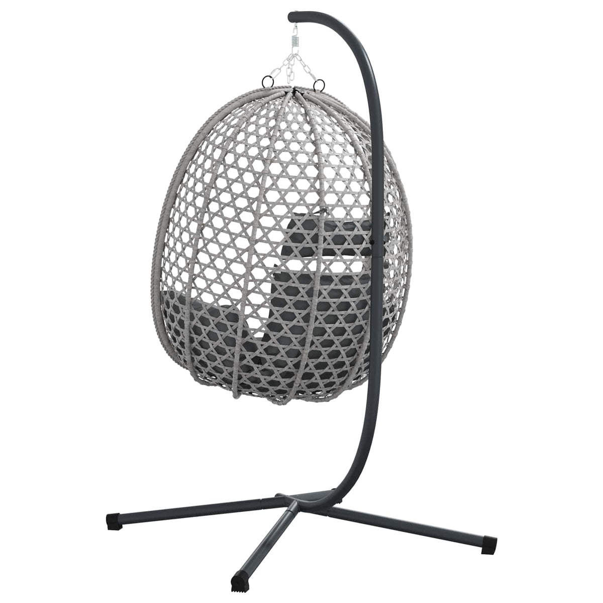 Hanging Egg Chair Manual Anthracite and grey 104 x 100 x 191 cm