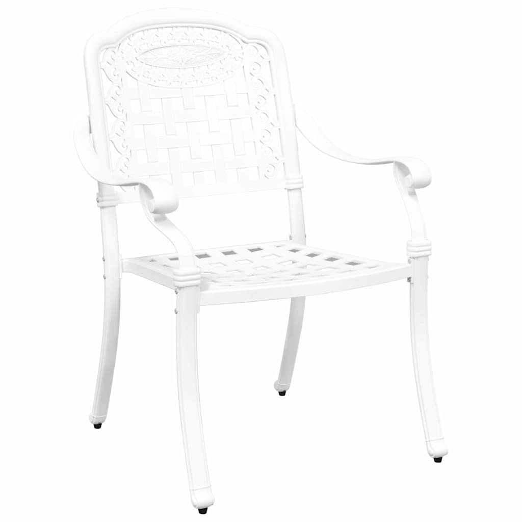 Garden Chair 2 pcs White 55 x 56,5 x 91cm Aluminium