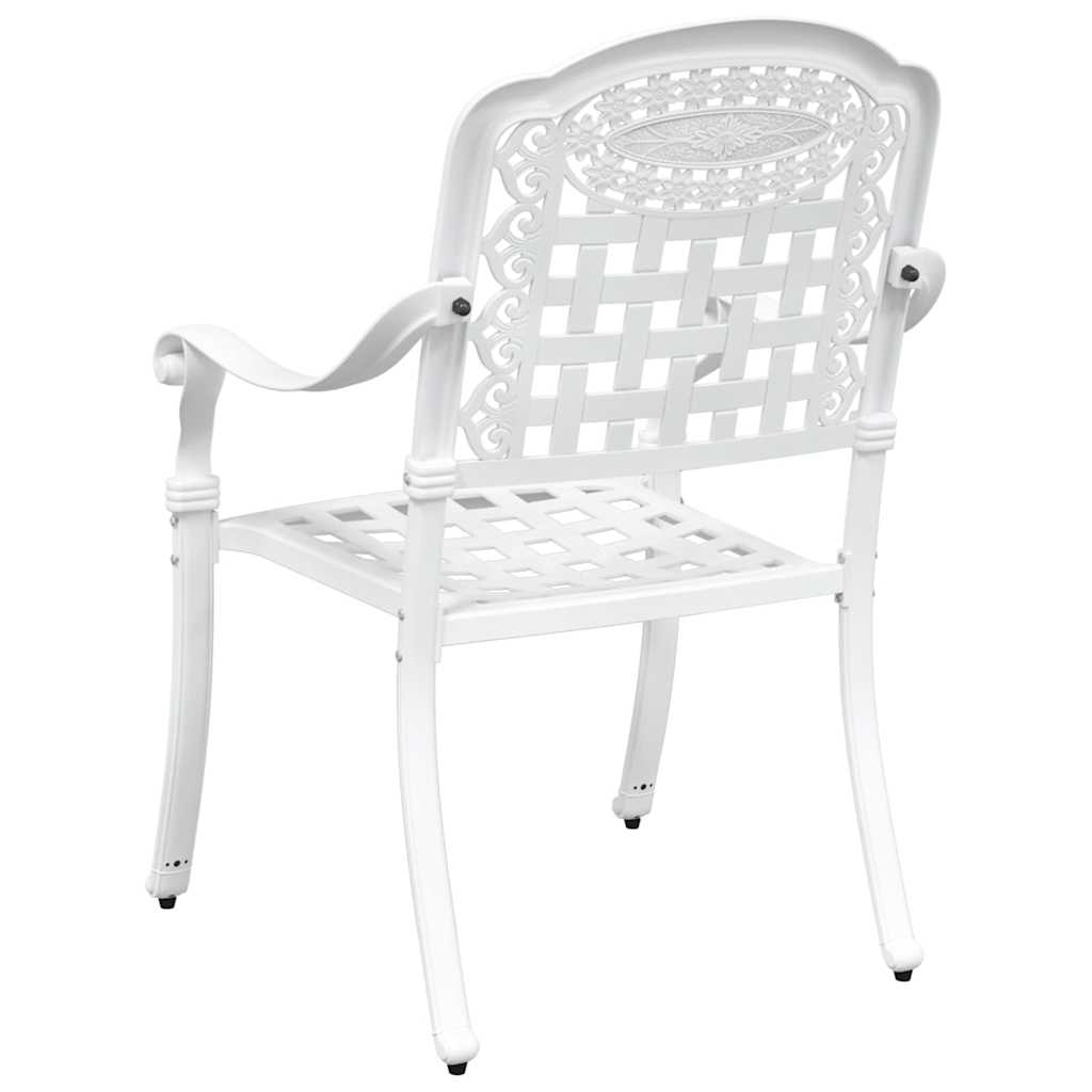 Garden Chair 2 pcs White 55 x 56,5 x 91cm Aluminium