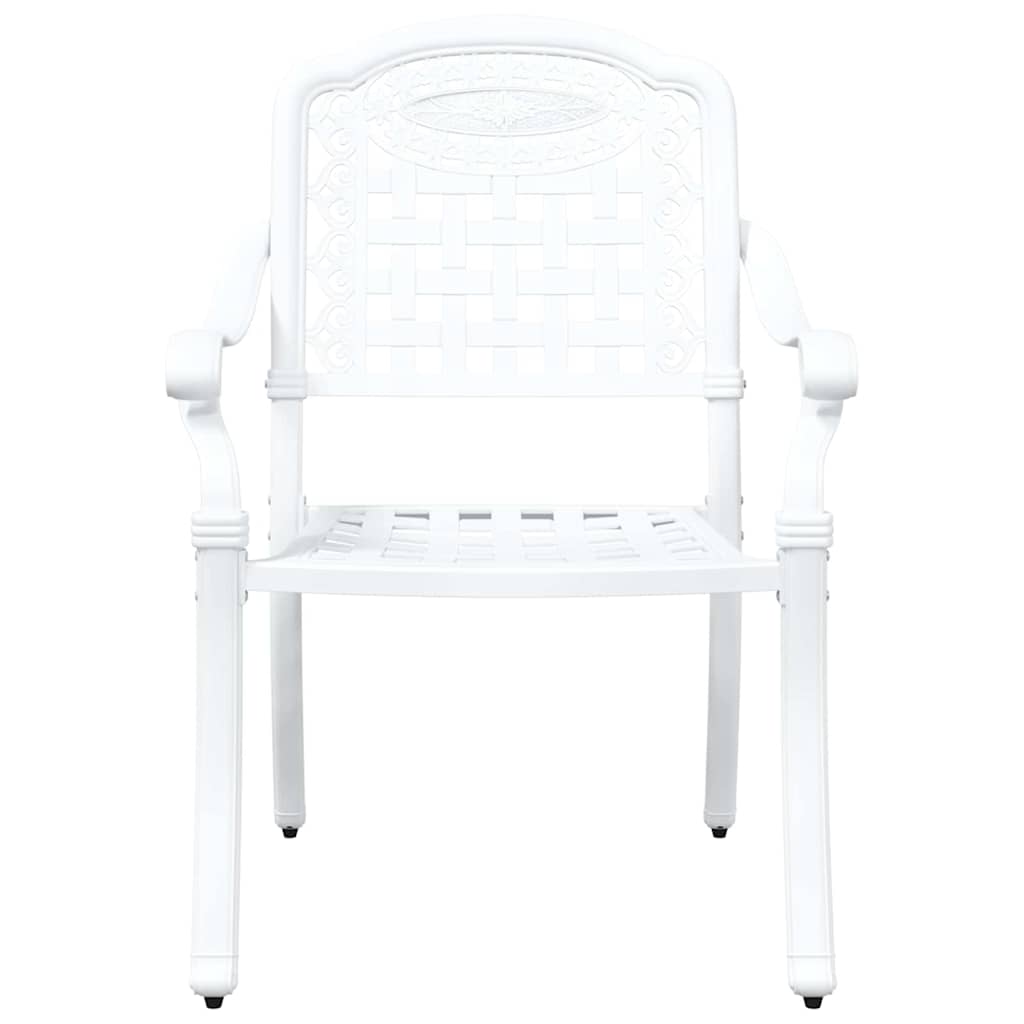Garden Chair 2 pcs White 55 x 56,5 x 91cm Aluminium