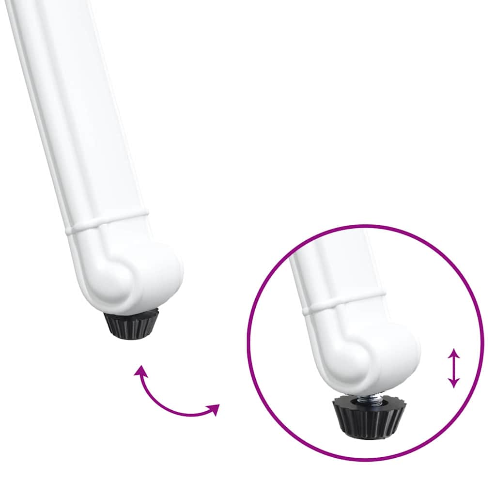 Garden Chair 2 pcs White 55 x 56,5 x 91cm Aluminium