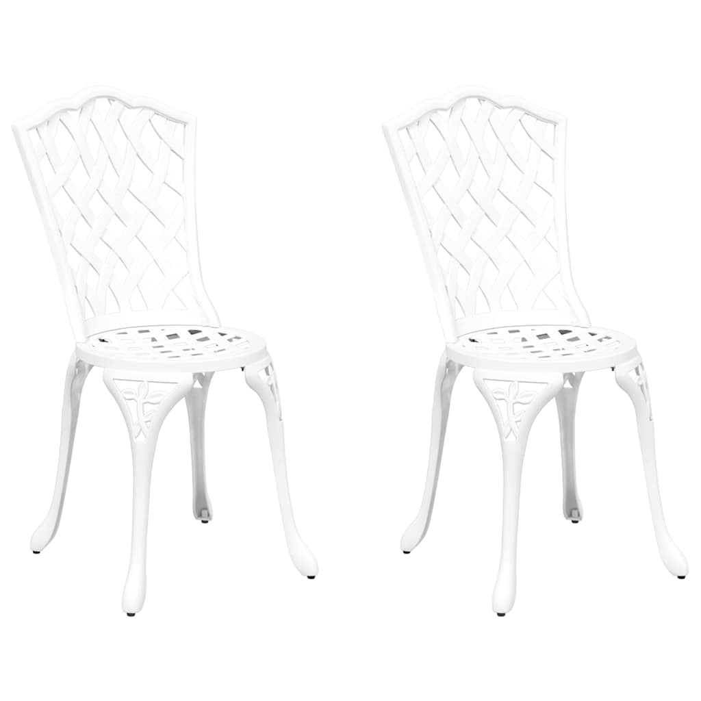 Garden Chair 2 pcs White 39 x 40 x 87cm Aluminium