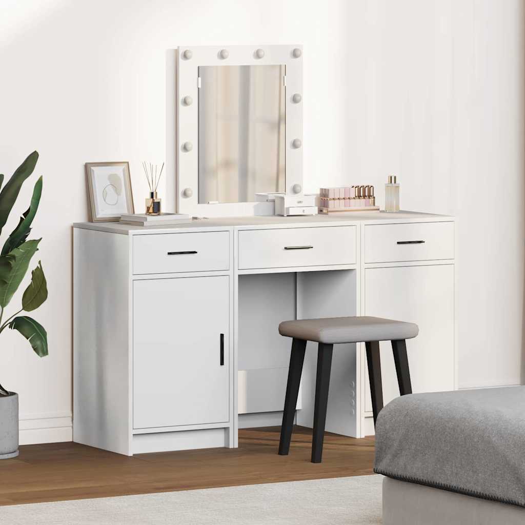 Dressing Table with Door White 50 x 41 x 135 cm Engineered Wood