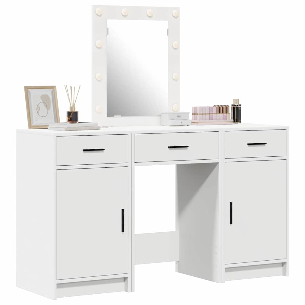 Dressing Table with Door White 50 x 41 x 135 cm Engineered Wood