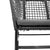 5 Piece Garden Dining Set with Cushions Black Poly Rattan Glass