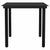 3 Piece Garden Dining Set with Cushions Black Poly Rattan Glass